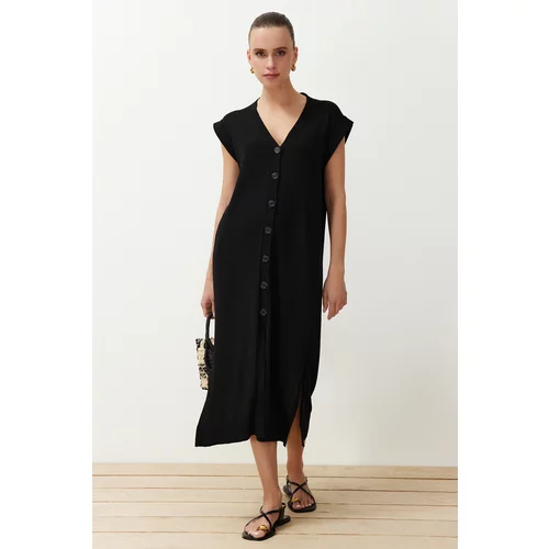 Trendyol Black Midi Knitwear Dress