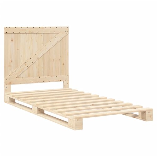 vidaXL Posteljni okvir z vzglavjem 100x200 cm trdna borovina, (21152099) Cene