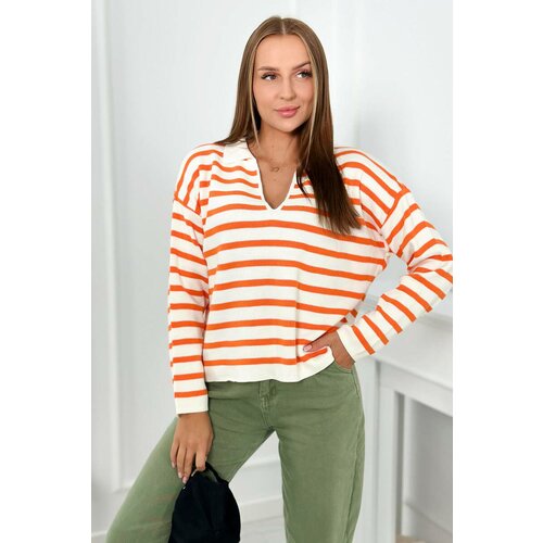 Kesi Striped sweater orange Slike