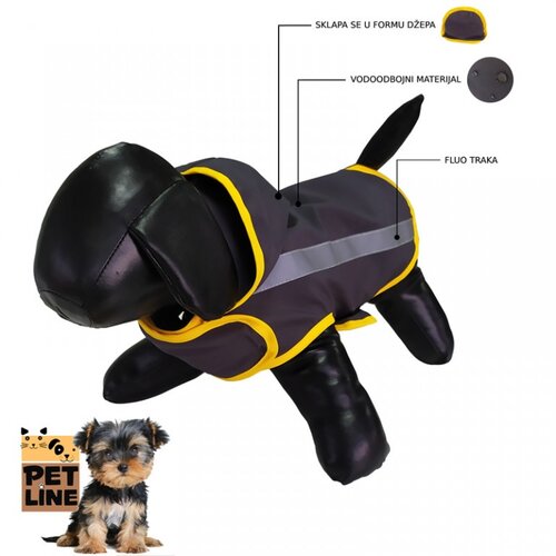 Pet Line Kabanica za psa Yorkshire terrier siva XS Cene