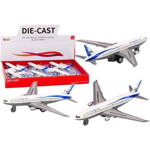 Metalni avion za igru Passenger - bijeli Slike