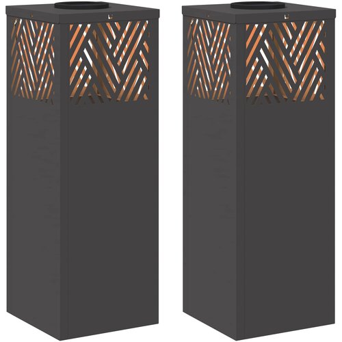  Solarna LED svjetlost za stazu 2 pcs Crna Hladno valjana čelika Slike