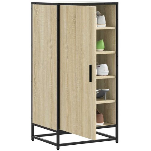 VidaXL Regal za čevlje sonoma hrast 48x38x97,5 cm inženirski les Slike