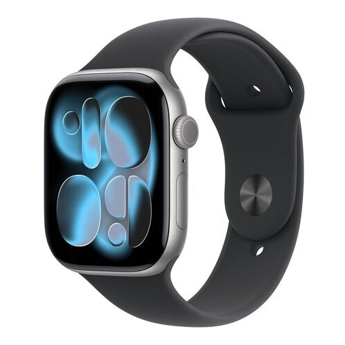 Apple watch series 11 [gps 46mm] smartwatch with space gray aluminum case with black sport band - m/l. sleep score, fitness tracker, health monitoring, always-on display, water resistant Cene