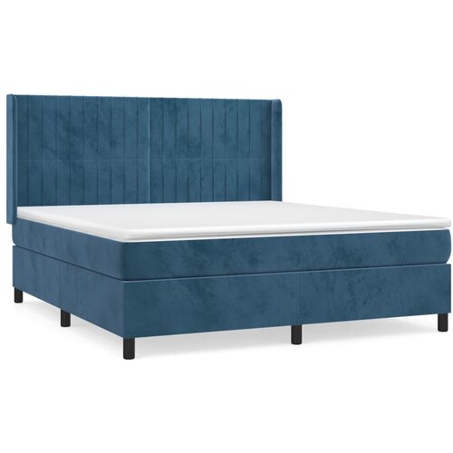Maison Chic Box spring postelja - Vzmetna postelja z vzmetnico temno modra 180x200 cm žamet SL14997, (21905812) Cene