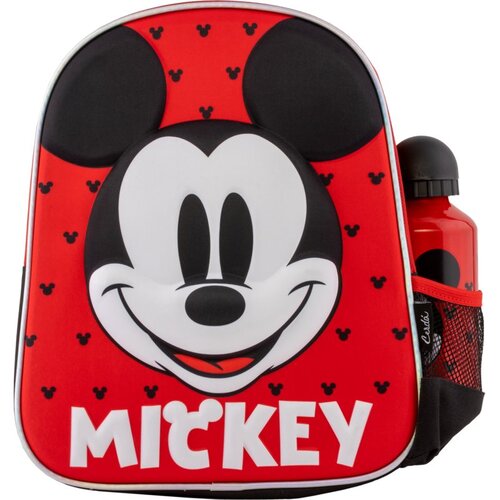 Disney Ranac za vrtić sa fla&scaron;icom 3D Mickey Mouse, Crveni Cene