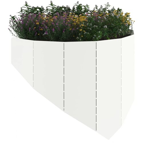  Ograda oko Travnjaka 100 x 45 cm Čelik Bijela - Bijela 1 Cijene