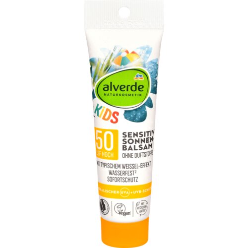 Alverde Naturkosmetik KIDS SENSITIV balzam za zaštitu od sunca, SPF 50, putna ambalaža 30 ml Cene