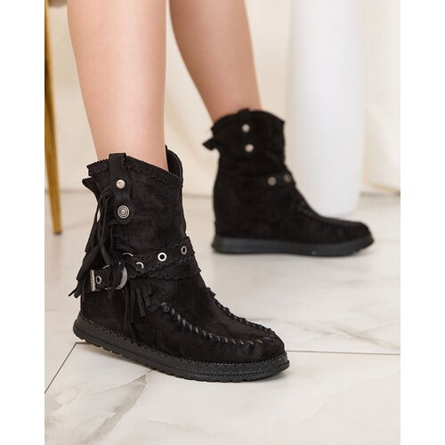 Resti Black women's boots with hidden anchor Dibisa Cene