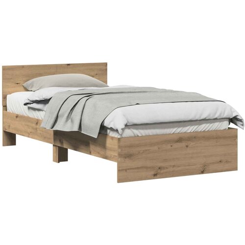 vidaXL Konstrukcija postelje Umetni hrast 203 x 104 x 70 cm, (5000126614) Cene