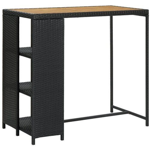 Barska barski stol sa stalkom za pohranu crni 120x60x110 cm poliratan Slike