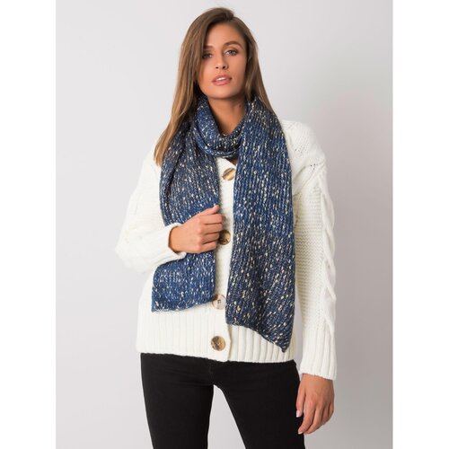 Fashion Hunters Dark blue scarf with metallic thread Cene