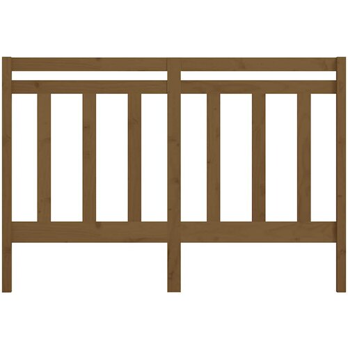  Uzglavlje za krevet boja meda 126 x 4 x 100 cm masivna borovina Slike
