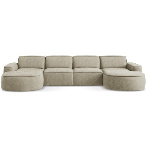 Makamii Bež kutna garnitura od &amp;scaron;enila (u obliku slova &amp;quot;U&amp;quot;) Omao &amp;ndash; Slike