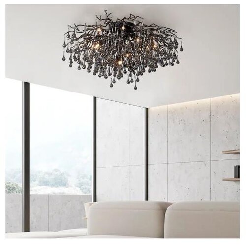 PAUL NEUHAUS 8092-18 - Plafonski luster ICICLE 14xG9/40W/230V, prečnik 100 cm, crna Slike