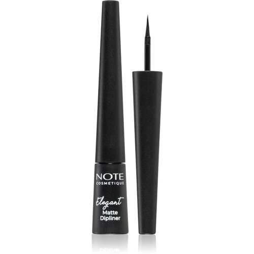 Note Cosmetique Elegant Matte Dipliner tekoče črtalo za oči z mat fini&amp;scaron;em 01 Coal Black 2,5 ml Slike
