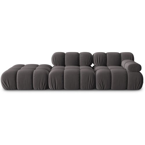 Micadoni Home temno siva žametna sedežna garnitura 282 cm bellis – Cene