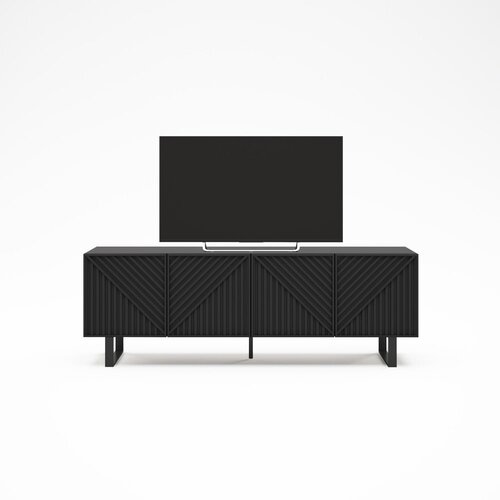 Marckeric Crna TV komoda 161x55x35 cm Peta &amp;ndash; Slike