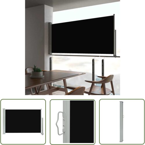  The Living Store Zložljiva stranska tenda za teraso 60x300 cm črna - Stranska Tenda, (21743741) Cene