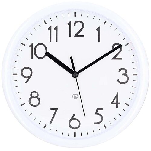 Nedis CLWA105WT - Zidni sat, prečnik 22 cm, 1xAA, beo Cene