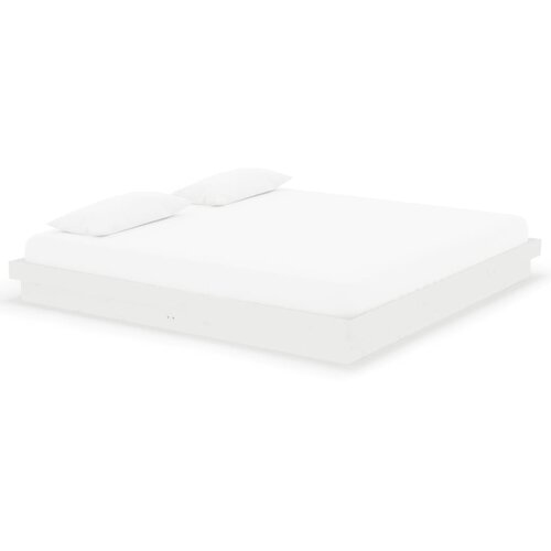  Okvir za krevet od masivnog drva bijeli 200 x 200 cm Slike