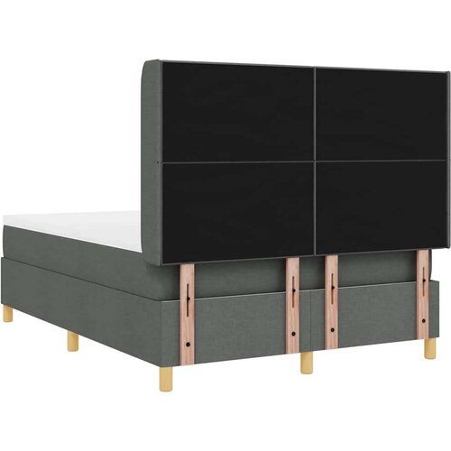 Box spring krevet Tamno siva 160 x 200 cm tkanina Slike