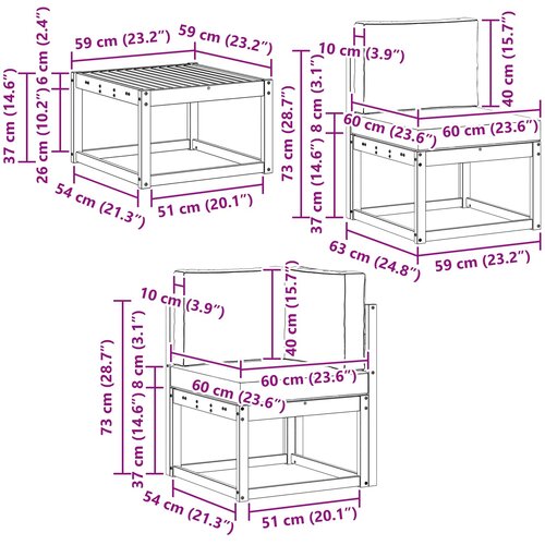 Set vanjskih sofa 7 kom. Bijela i antracit Slike
