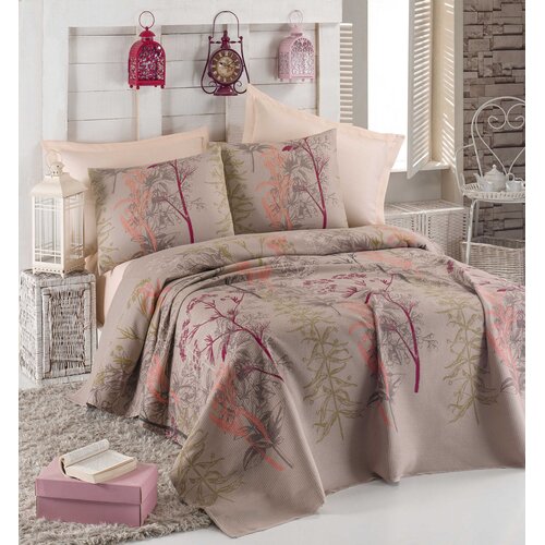 Aberto Design Set prekrivača i 2 jastučnice Urla, 200x230 cm, Smeđa Cijene