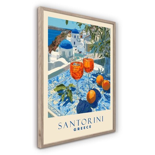 Styler Tiskana slika z okvirjem 50x70 cm Santorini &amp;ndash; Slike
