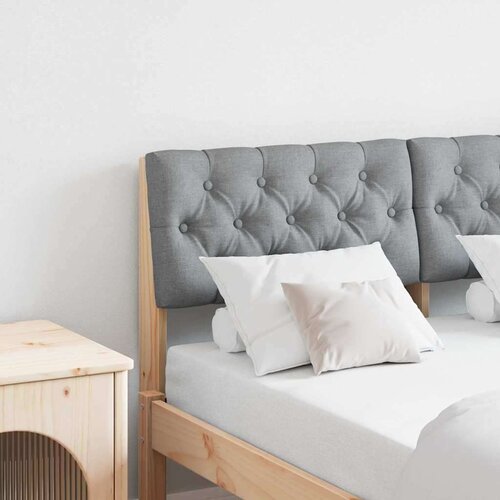 vidaXL Tapecirani uzglavlje Svijetlo siva 120 cm Čvrsto borovo drvo Cijene