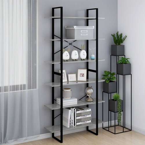 vidaXL Visoka omara siva sonoma 100x30x210 cm konstruiran les Cene