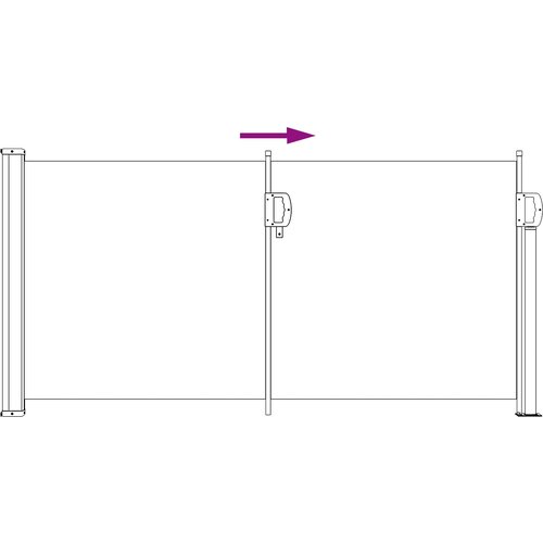  Retraktabilna bočna tende 300 x 100 cm Poliester Pravokutni Slike