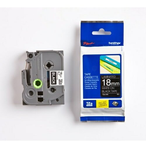  Trak p-touch tze-345 črn/bel 18mm BROTHER Slike