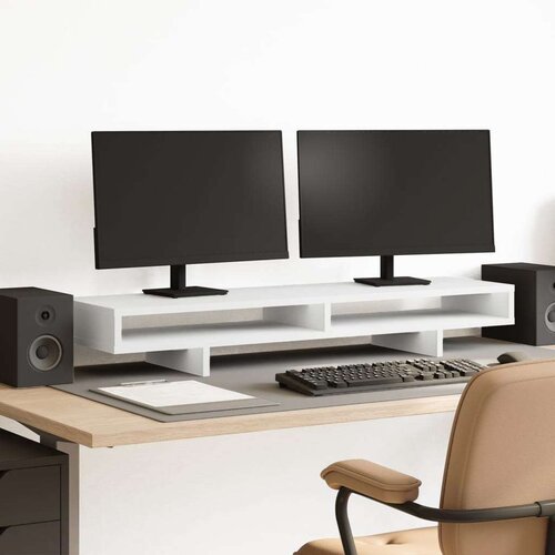 vidaXL Stalak za monitor bijeli 100 x 27 x 15 cm od konstruiranog drva Cijene