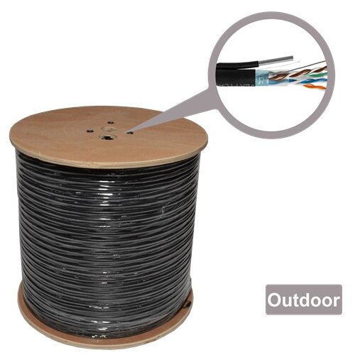 Owire KABAL LAN CAT5e FTP outdoor+sajla BOX 305m crni Cene