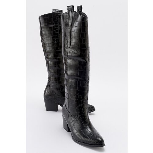 LuviShoes VIENNA Black Print Women's Boots Cene