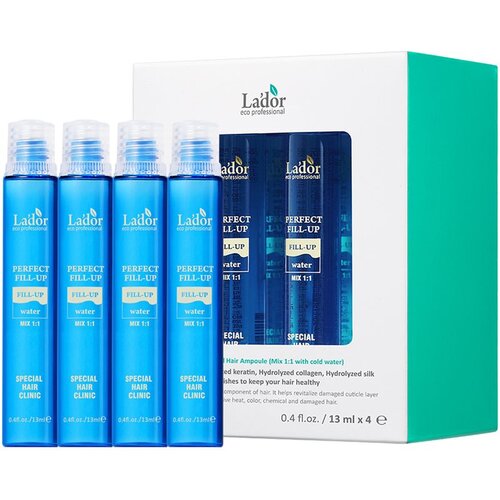 LADOR Perfect Hair Fill-Up intenzivna koncentrirana nega za po&amp;scaron;kodovane in krhke lase 4x13 ml Slike