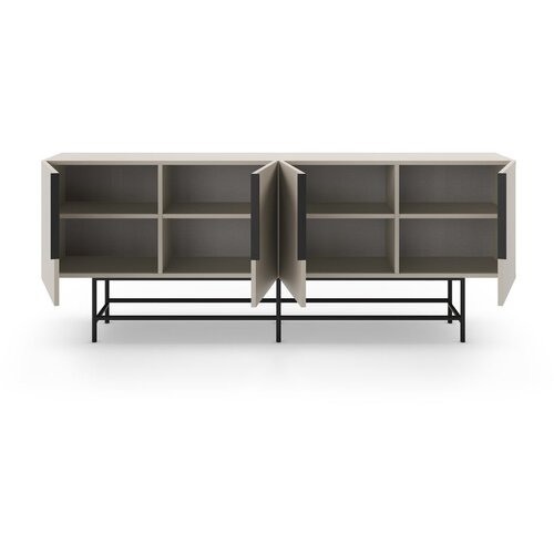 Marckeric Kremno bela nizka komoda 200x77,5 cm Eldia &amp;ndash; Slike