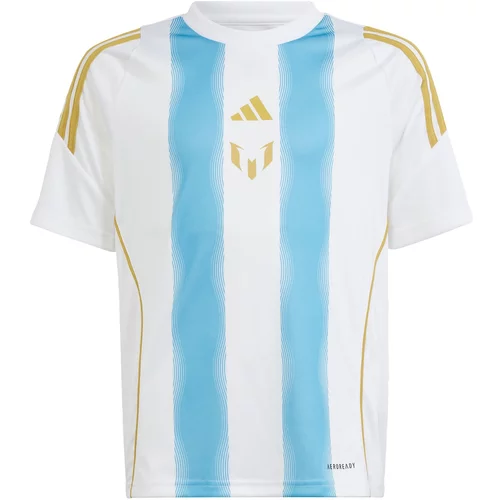 Adidas Tehnička sportska majica 'Pitch 2 Street Messi' svijetloplava / zlatna / bijela