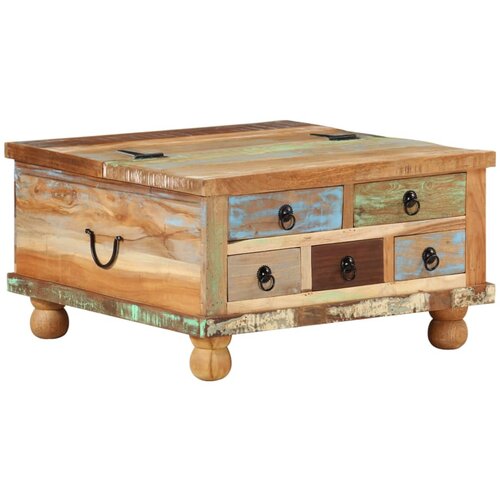The Living Store Klubska mizica iz predelanega lesa 70x70x38 cm - Klubska Mizica, (21573165) Cene