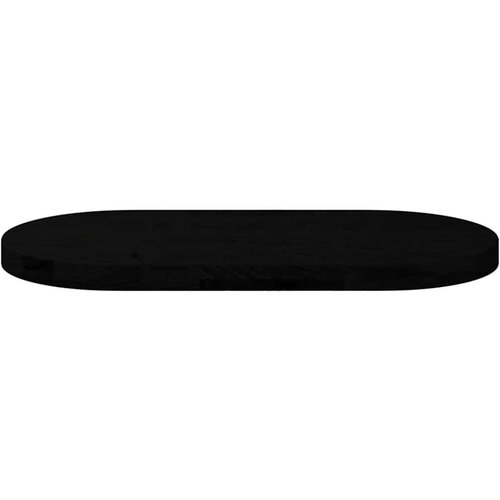 VidaXL stolna ploča tamnosmeđa 80x40x4 cm ovalna masivna hrastovina Slike