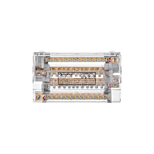 Schrack Razvodni blok, 4p, 160A, ulaz 1x50mm&amp;sup2;, izlaz 4x35+9x16mm&amp;sup2; Slike