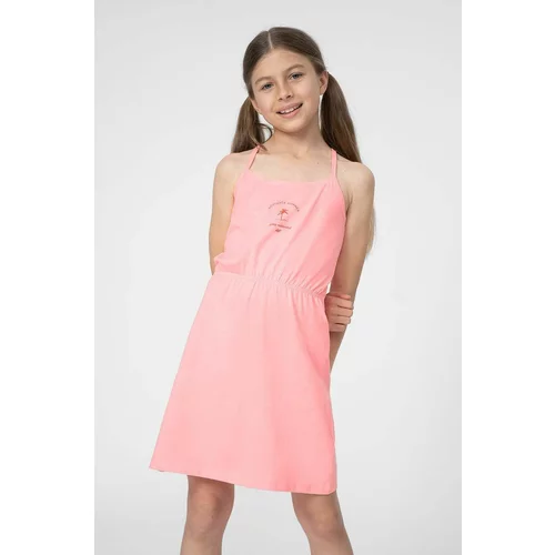 4f Dječja haljina F026 boja: ružičasta, mini, širi se prema dolje