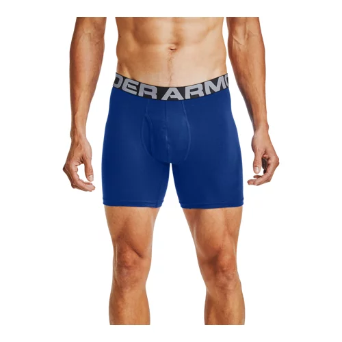 Under Armour UA Charged Cotton 6in Boxerjock 3 Pack, Royal - M, (20485705)