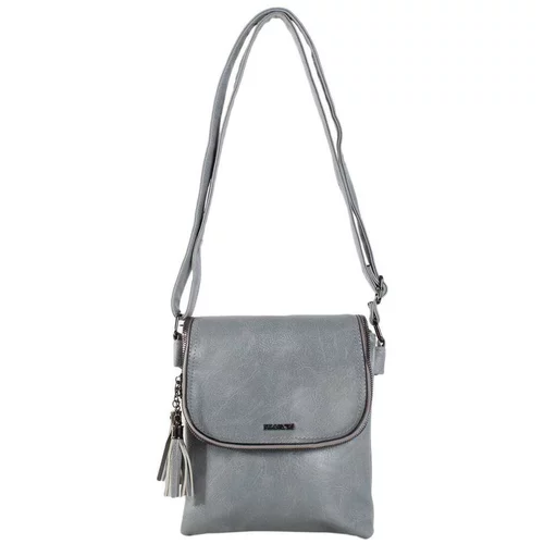 Fashion Hunters Gray small messenger bag with an adjustable strap