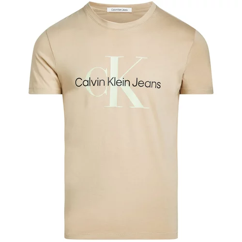 Calvin Klein Jeans Majica kremna / črna / bela