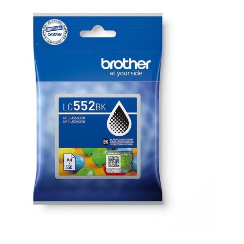 Brother Kartu&scaron;a LC552BK, črna, 500 strani MFC-J3660DW, MFC-J3960DW Cene