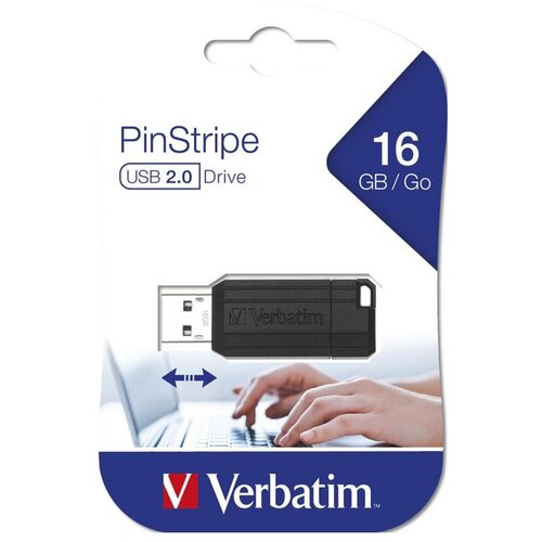 Verbatim USB 16GB 2.0, PinStripe, crni, V049063 Cene