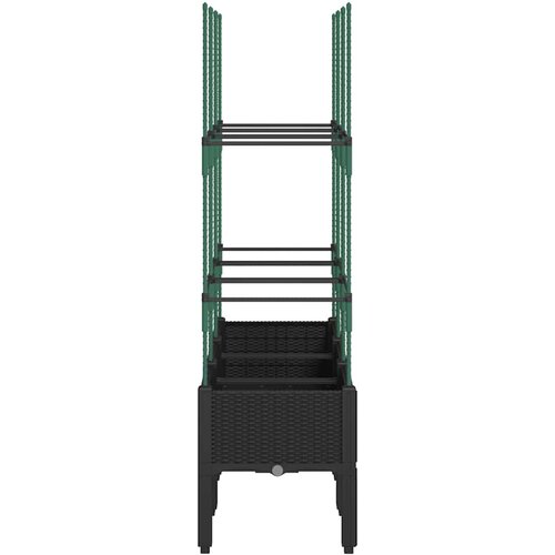  Vrtna sadilica s re&amp;scaron;etkom crna 120 x 40 x 142,5 cm PP Slike