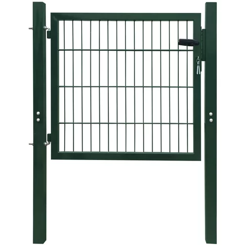 vidaXL Ograjna vrata jeklena zelena 105x150 cm